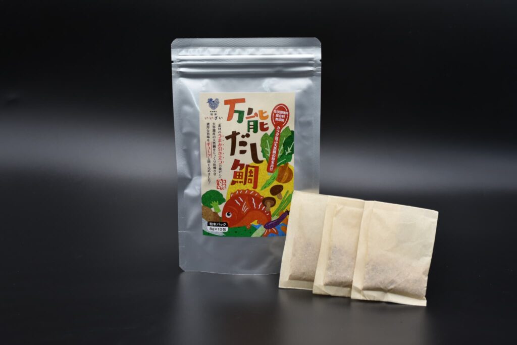 【万能だし鯛】玄界灘の天然鯛から生まれた、やさしい味わいの無添加だし